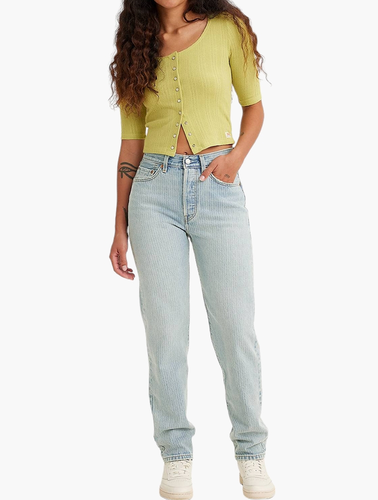 MyRunway Shop Levi s Blue Medium Wash 501 81 Jeans for Women